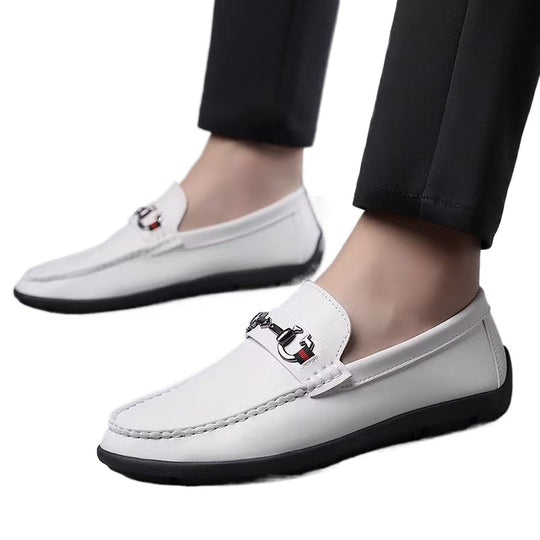 Herren Elegant Leder Mokassins Shop Nory