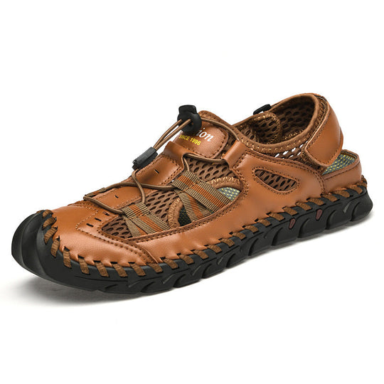 Herren Wasserdichte und atmungsaktive Outdoor-Sandalen mit flexiblem Kordelzug