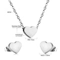 Damen Schmuckset mit herzförmigem Anhänger und passenden Ohrsteckern Shop Nory