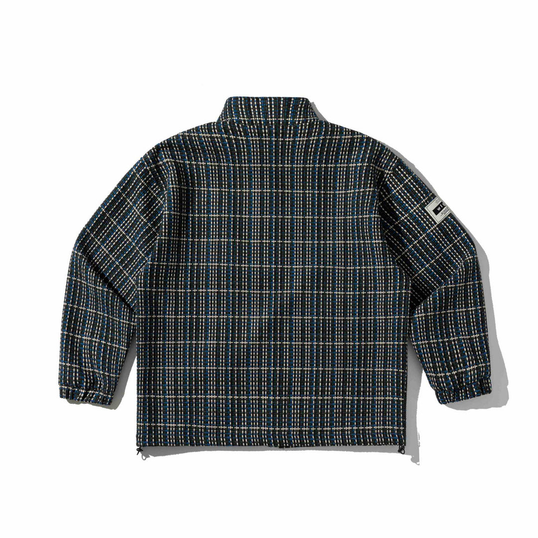 Unisex Kastig geschnittene Wolloptik‑Fieldjacke mit hohem Stehkragen und Zip‑Taschen Shop Nory