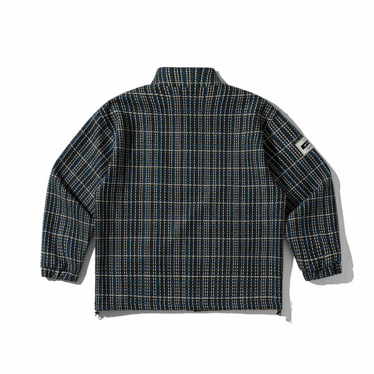 Unisex Kastig geschnittene Wolloptik‑Fieldjacke mit hohem Stehkragen und Zip‑Taschen Shop Nory