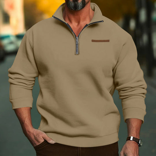 Herren Fleece Sweatshirt mit Reißverschluss