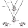 Damen Schmuckset mit funkelnden Stern-Anhängern Shop Nory
