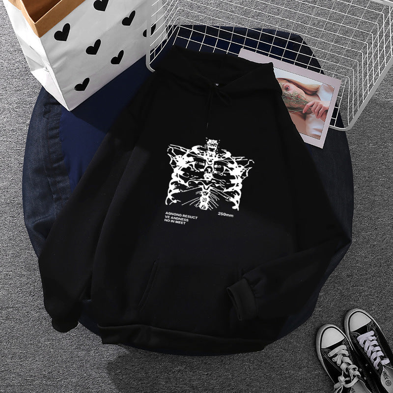 Unisex nan oversized Kapuzenpullover mit anatomischem Grafikprint, Kängurutasche und verstellbarer Kordel Shop Nory
