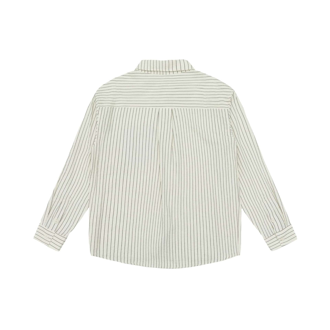 Unisex Lässiges Oversize‑Hemd mit vertikaler Nadelstreifenstruktur und kontrastierter Brusttasche Shop Nory