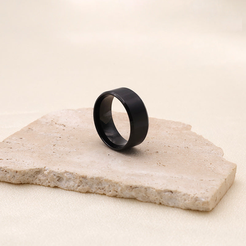 Herren Moderner, mattierter Edelstahlring Shop Nory
