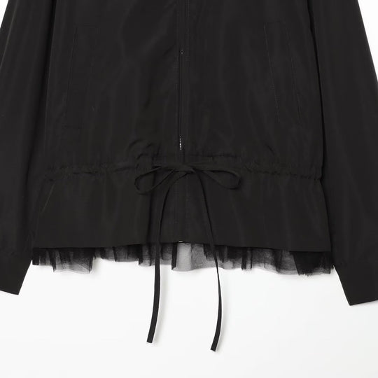 Damen Windbreaker‑Jacke im Blouson‑Schnitt mit Stehkragen, Tunnelzug und Tüllsaum Shop Nory