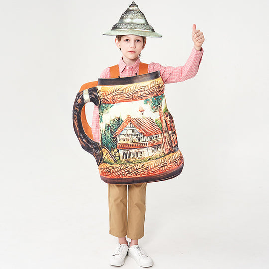 Unisex nan traditioneller keramischer Bierkrug mit Zinndeckel und handbemaltem Reliefmotiv Shop Nory