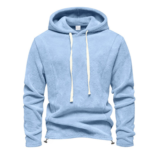 Herren Flauschiger Kapuzenpullover aus Teddy‑Fleece mit Tunnelzugsaum Shop Nory