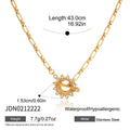 Damen Halskette mit hochwertigem Edelstahl, hypoallergener Verarbeitung und elegantem Sonnenanhänger Shop Nory