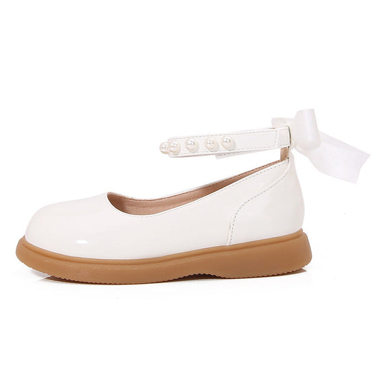 Mädchen Ballerina Schuhe mit Perlen- und Schleifendetail