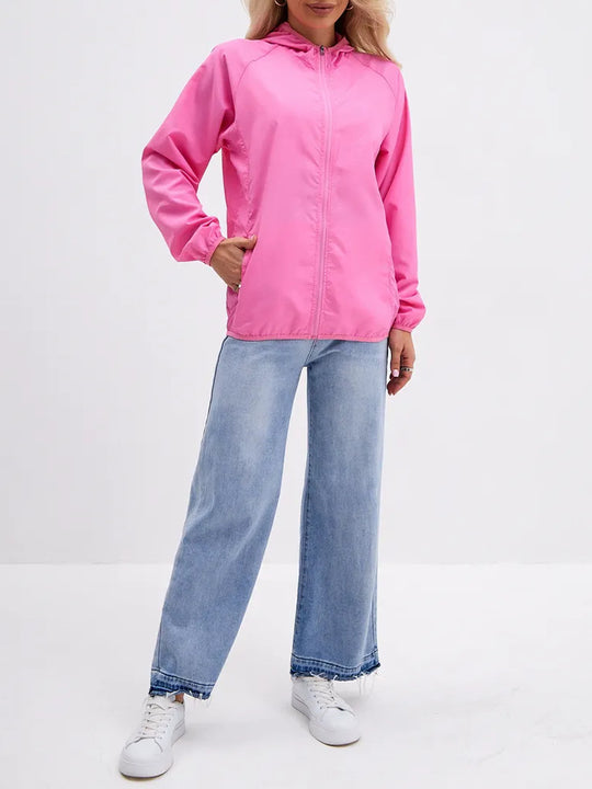 Damen Leichte Übergangsjacke mit Kapuze