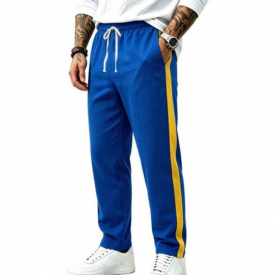 Herren Athletische Jogginghose mit Kontraststreifen, elastischem Bund und geradem Bein Shop Nory