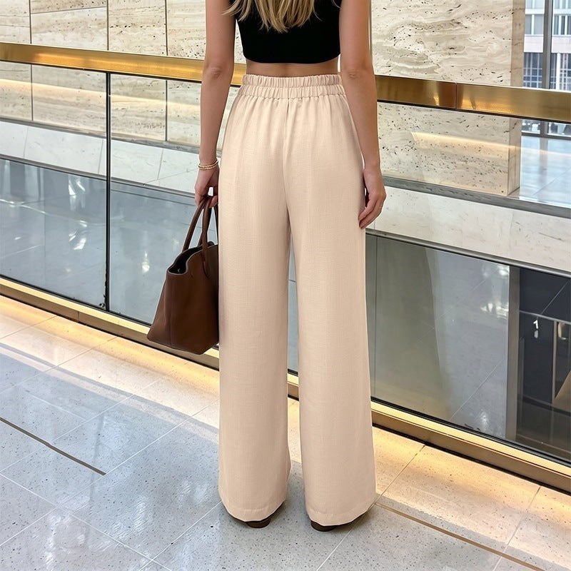Damen Elegante Hochganzjeans mit weitem Bein Shop Nory