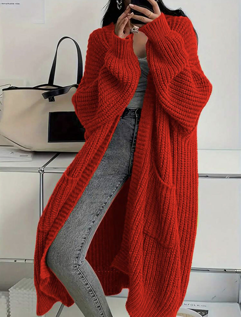 Damen Strickmantel im Oversized-Stil