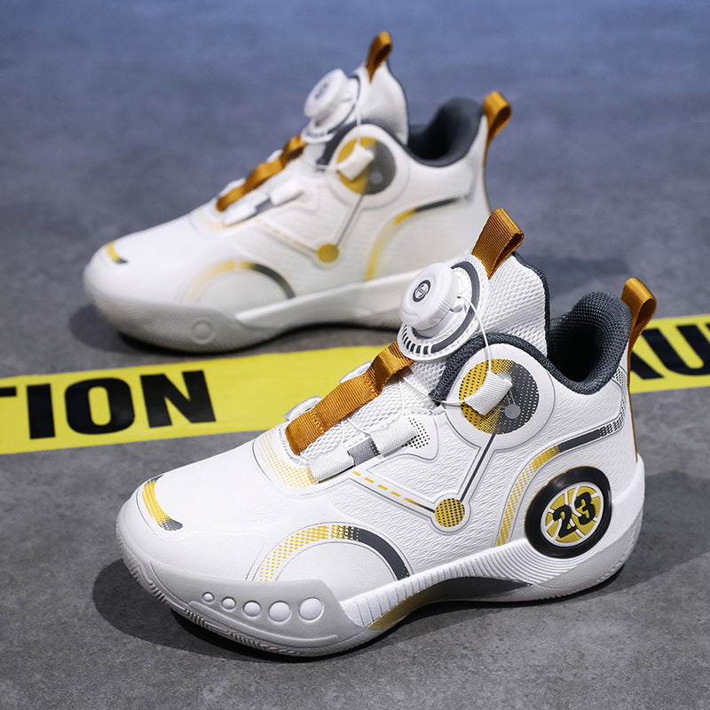 Unisex Futuristische City-Sneaker mit Drehmechanik-Verschluss, gepolsterter Fersenstütze und gedämpfter Wabensohle Shopy Nory