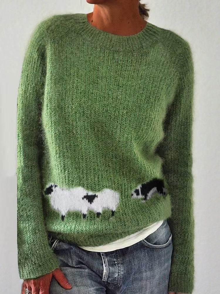 Damen nan Norwegerpullover aus Wollmix mit Rundhalsausschnitt und traditionellem Fair-Isle-Yoke Shop Nory