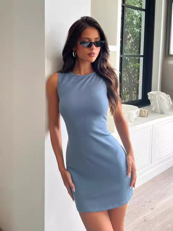 Damen ärmelloses Minikleid