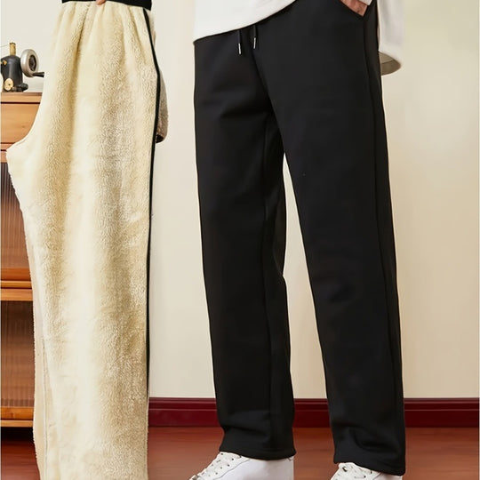 Herren Thermo-gefütterte Jogginghose mit Sherpa-Innenfutter und elastischem Bund Shop Nory