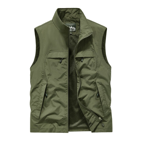 Herren Atmungsaktive Photografen-Utility‑Weste mit Mesh‑Innenfutter und Mehrfach‑Taschen Shop Nory