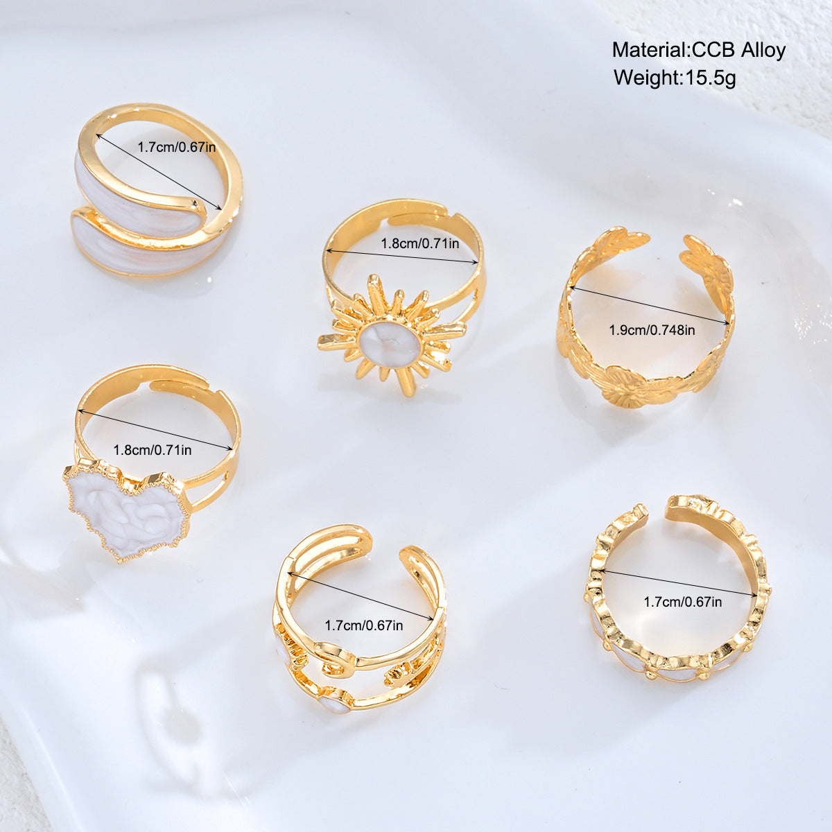 Damen Ring-Set mit kunstvollen und filigranen Designs Shop Nory
