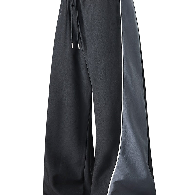 Herren Extrabreite Trackpants mit glänzenden Seiteneinsätzen & Kontrastpaspel Shop Nory