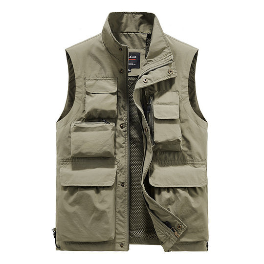 Herren Multifunktionale Outdoor-Utility-Weste mit fleecegefütterter Thermo-Innenlage und Mehrfachtaschen Shop Nory