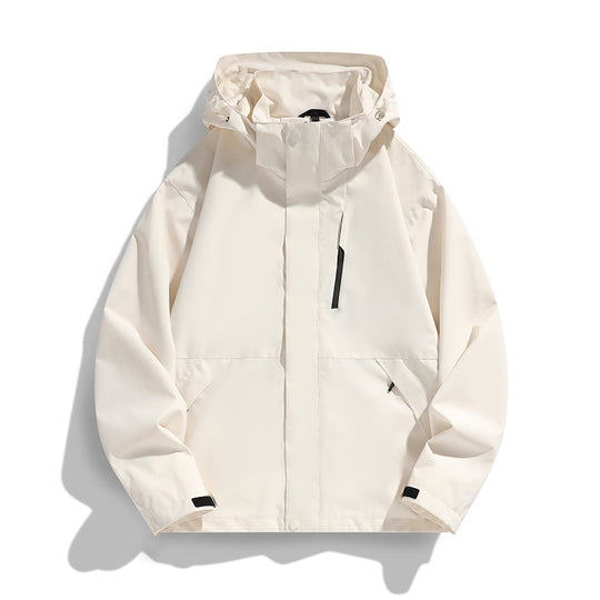 Damen Oversize Softshell-Kapuzenjacke mit Drop-Shoulder, verdeckten Reißverschlüssen und Kordelzug Shop Nory