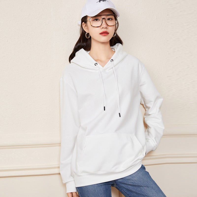 Damen Oversize-Kapuzenpullover aus Baumwoll-Mix mit Kängurutasche und gerippten Bündchen Shop Nory