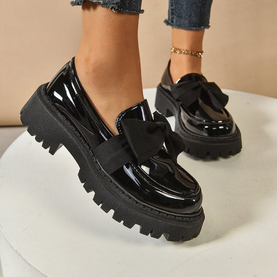 Damen Elegante Slipper mit dekorativer Schleifenverzierung und rutschfester Sohle