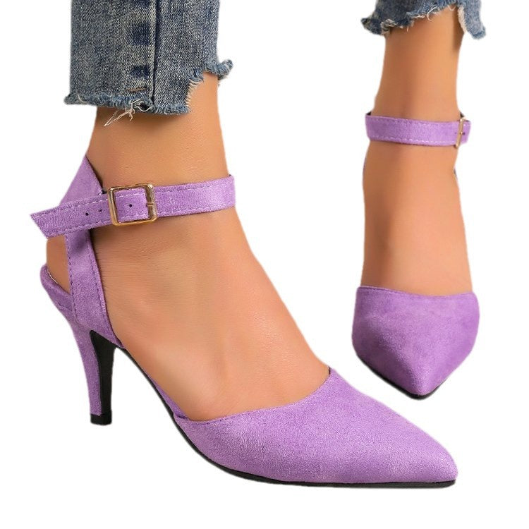 Damen elegante Sling-Pumps mit verstellbarem Knöchelriemen und modischem Absatz Shopnory