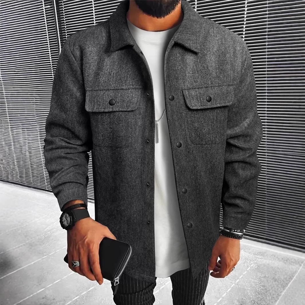 Herren Modische Hemdjacke mit praktischen Taschen
