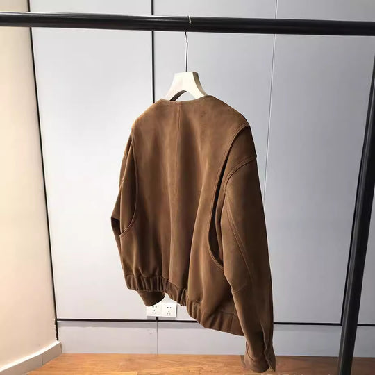 Damen Modische und lässige Wildlederjacke Shop Nory