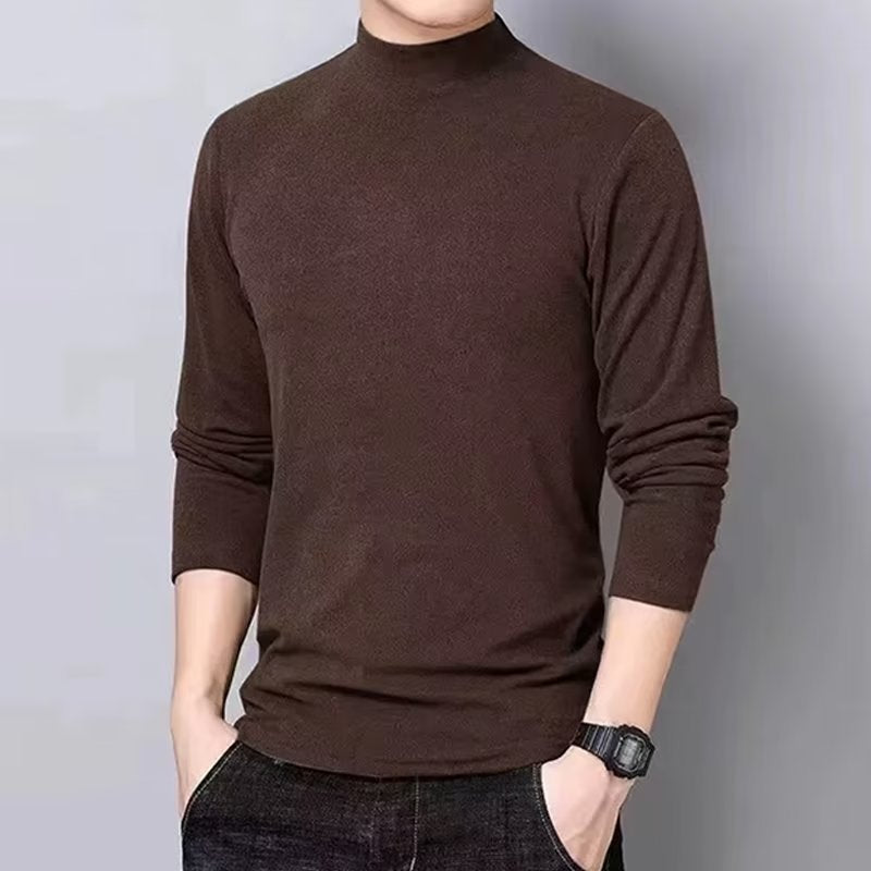 Herren Hochwertiges Langarmshirt mit Rollkragen Shop Nory