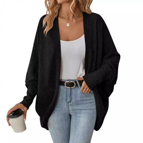 Damen lässige Strickjacke mit oversized Schnitt und lässigen Ärmeln