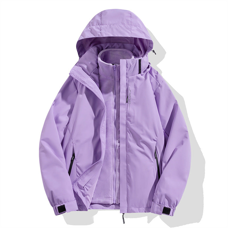 Herren zweiteilige Winterjacke mit abnehmbarer Fleece-Innenjacke wasserdicht winddicht Shop Nory