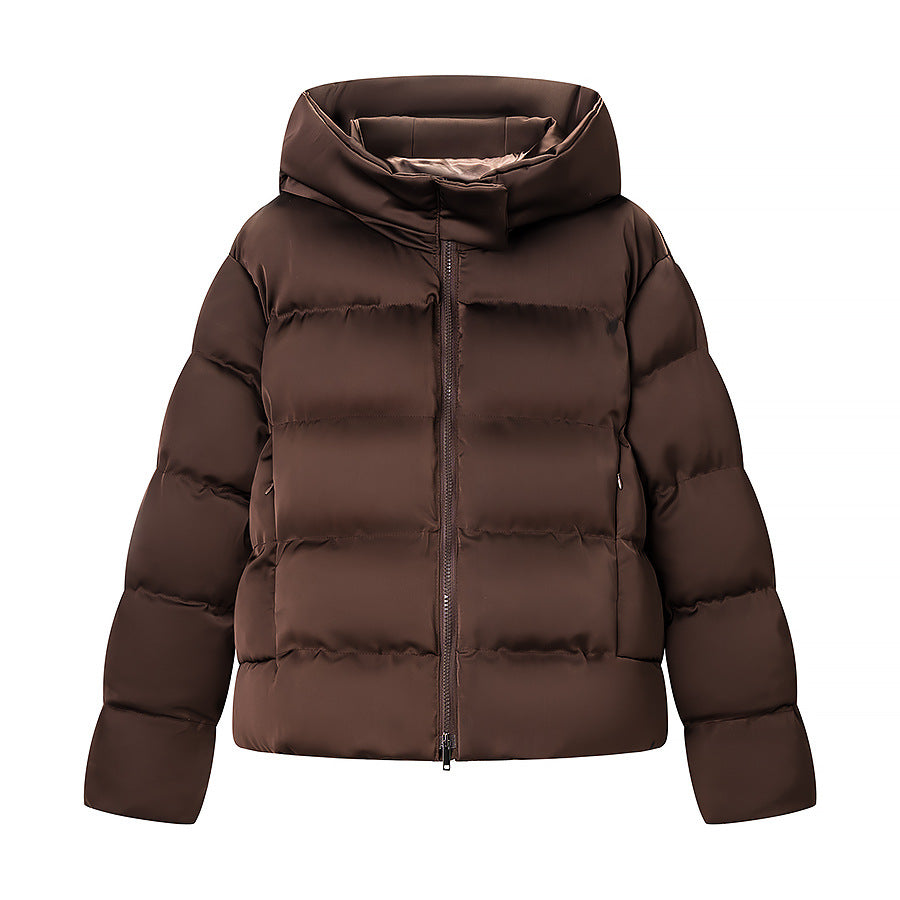 Damen Gefütterte Oversize-Steppjacke mit Volumenärmeln und abnehmbarem Kapuzenkragen Shop Nory