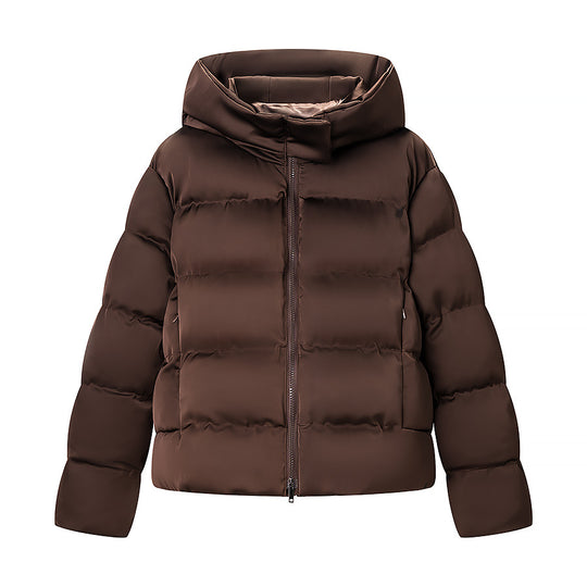Damen Gefütterte Oversize-Steppjacke mit Volumenärmeln und abnehmbarem Kapuzenkragen Shop Nory