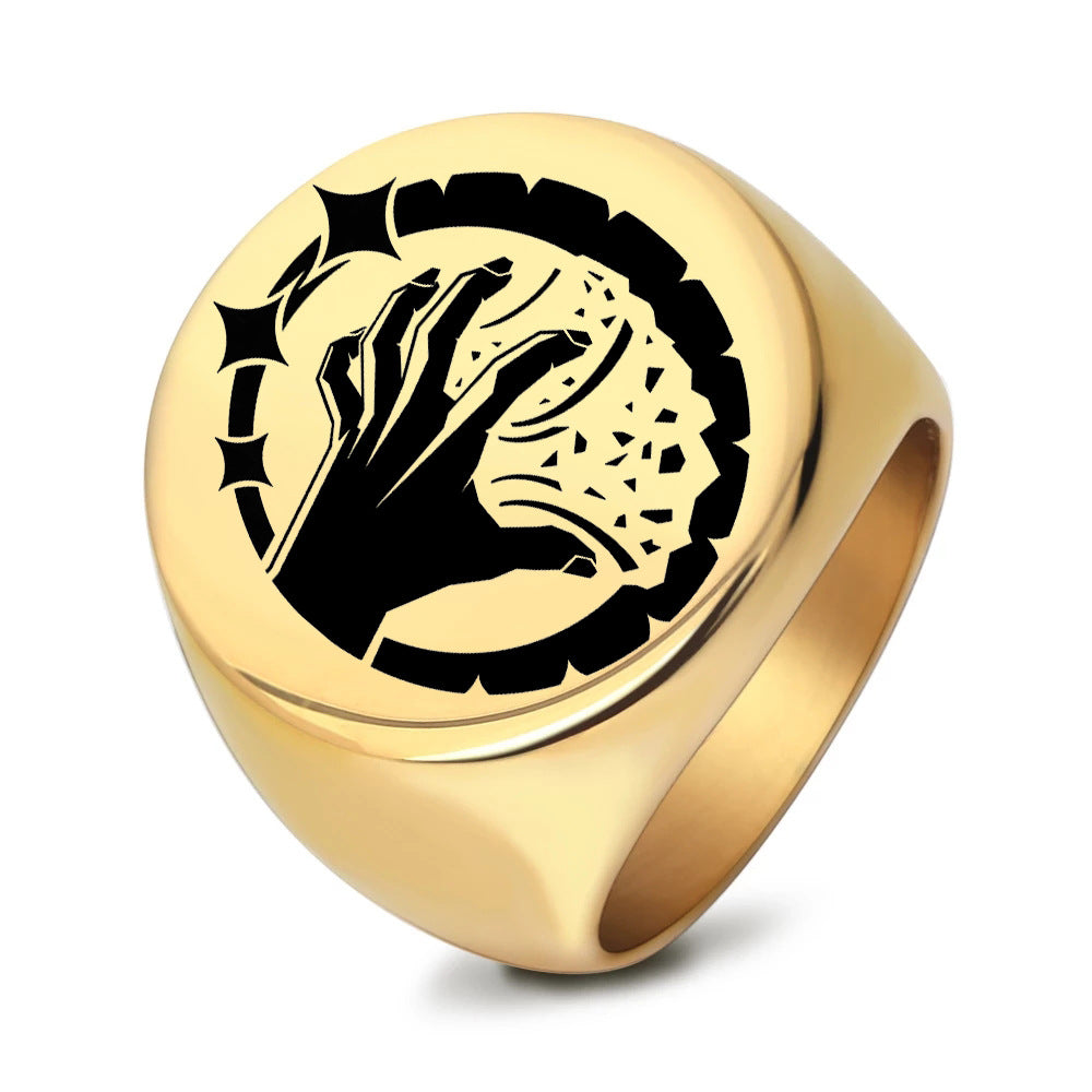 Herren Siegelring mit kunstvollem Handmotiv Shop Nory