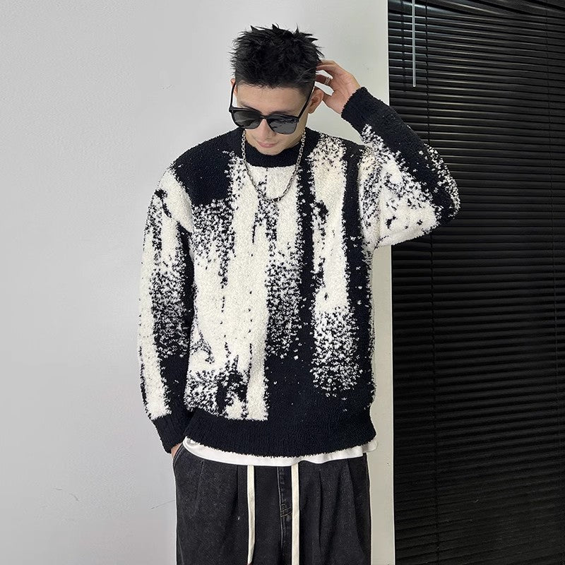 Herren Modischer Grobstrickpullover mit grafischem Muster Shop Nory