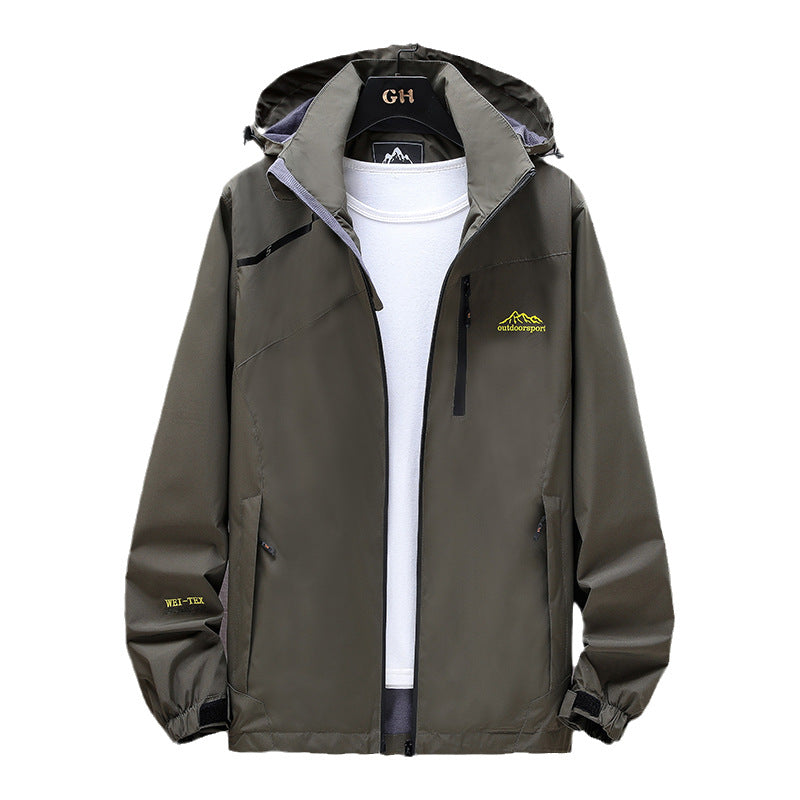 Damen Leichte Wasserabweisende Outdoorjacke mit Kapuze, Brustreißverschluss und verstellbaren Bündchen Shop Nory
