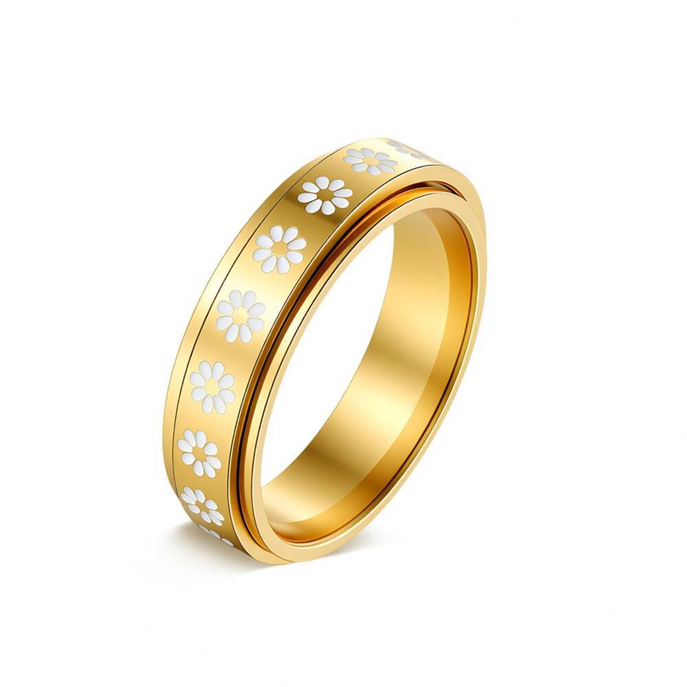 Damen Ring mit kunstvollen Blumenornamenten und hochwertiger Oberflächenverarbeitung Shop Nory