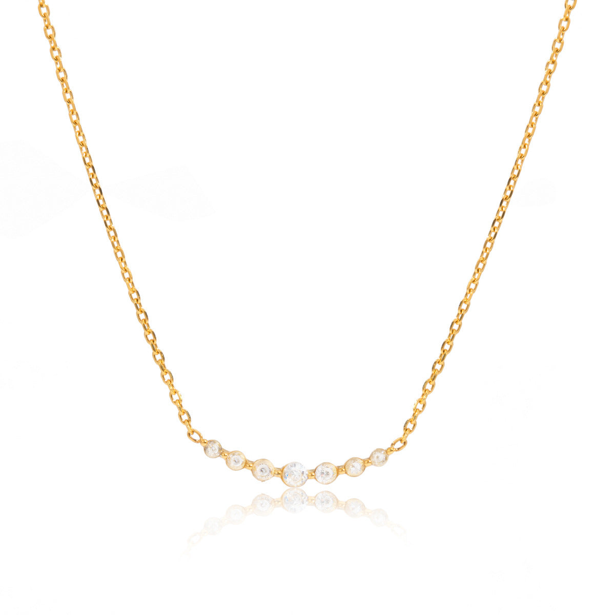 Damen Halskette mit funkelnden Zirkonia und verlängerbarem Design Shop Nory
