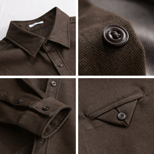 Herren Baumwoll-Denim-Überhemd mit Pattentasche und entspanntem Schnitt Shop Nory