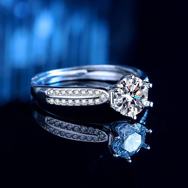 Damen Verlobungsring mit funkelndem Zirkon und eleganten Details Shop Nory