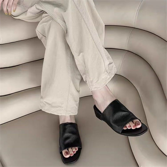 Damen Breite Überriemen‑Mules mit offenem Zehenfeld und niedrigem Blockabsatz Shop Nory