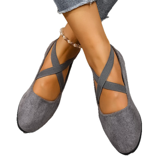 Damen Klassische Ballerinas aus weichem Wildleder