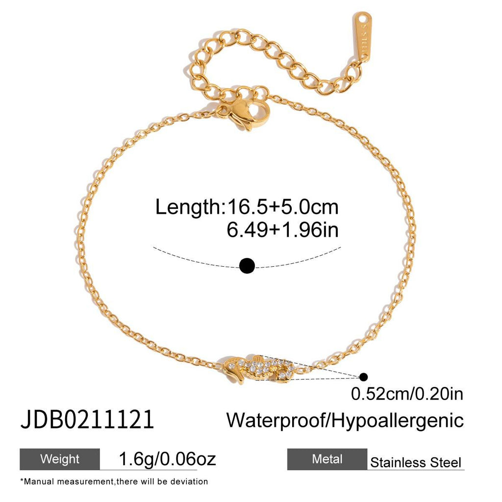 Damen Armreif mit muschelförmigem Design aus hypoallergenem Edelstahl Shop Nory