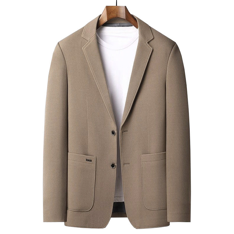 Herren Casual-Sakko mit unstrukturierter Silhouette, Waffelstruktur und aufgesetzten Taschen Shop Nory