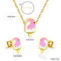 Damen Schmuckset mit Eiscreme-Anhängern Shop Nory